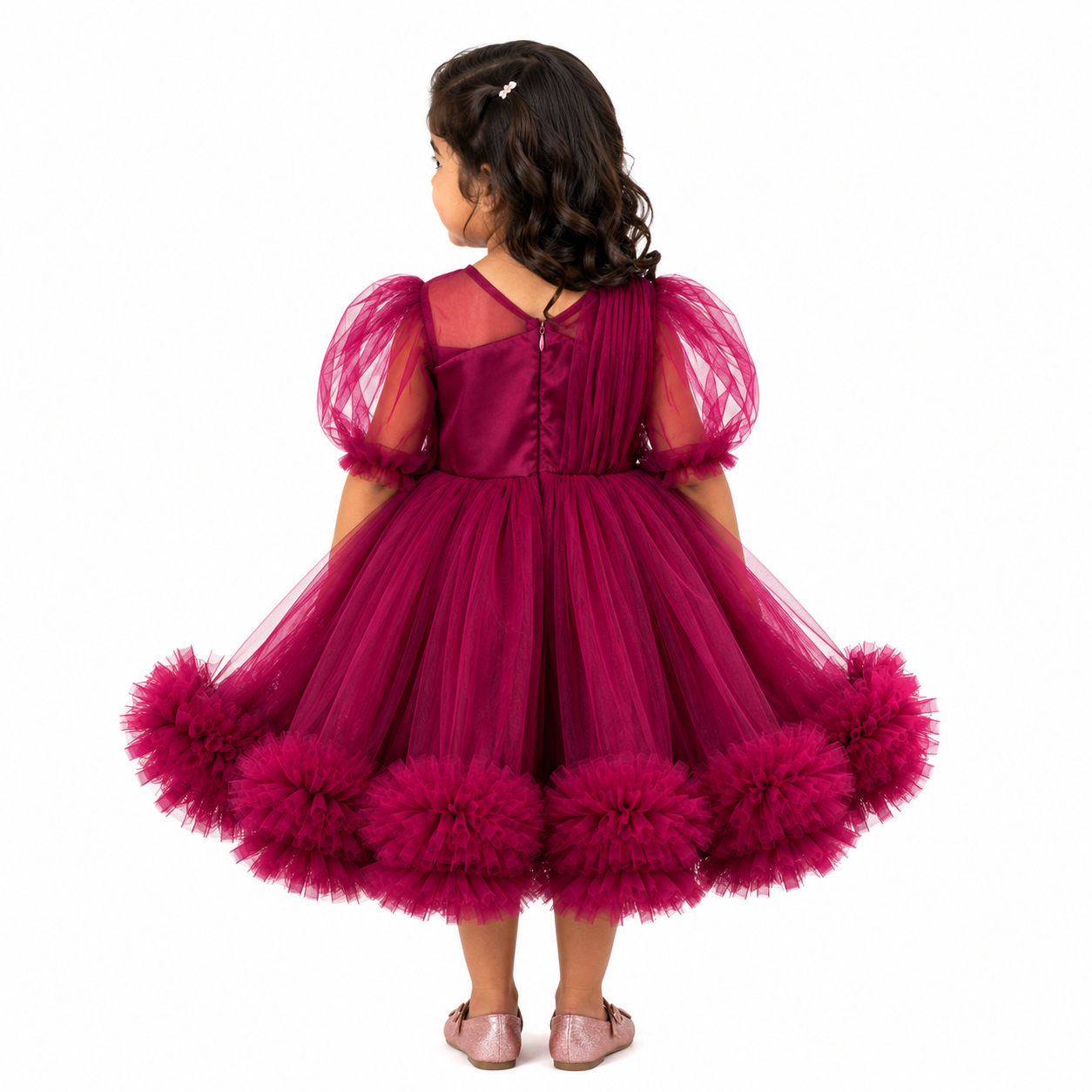 Burgundy Butterfly Bloom Dress