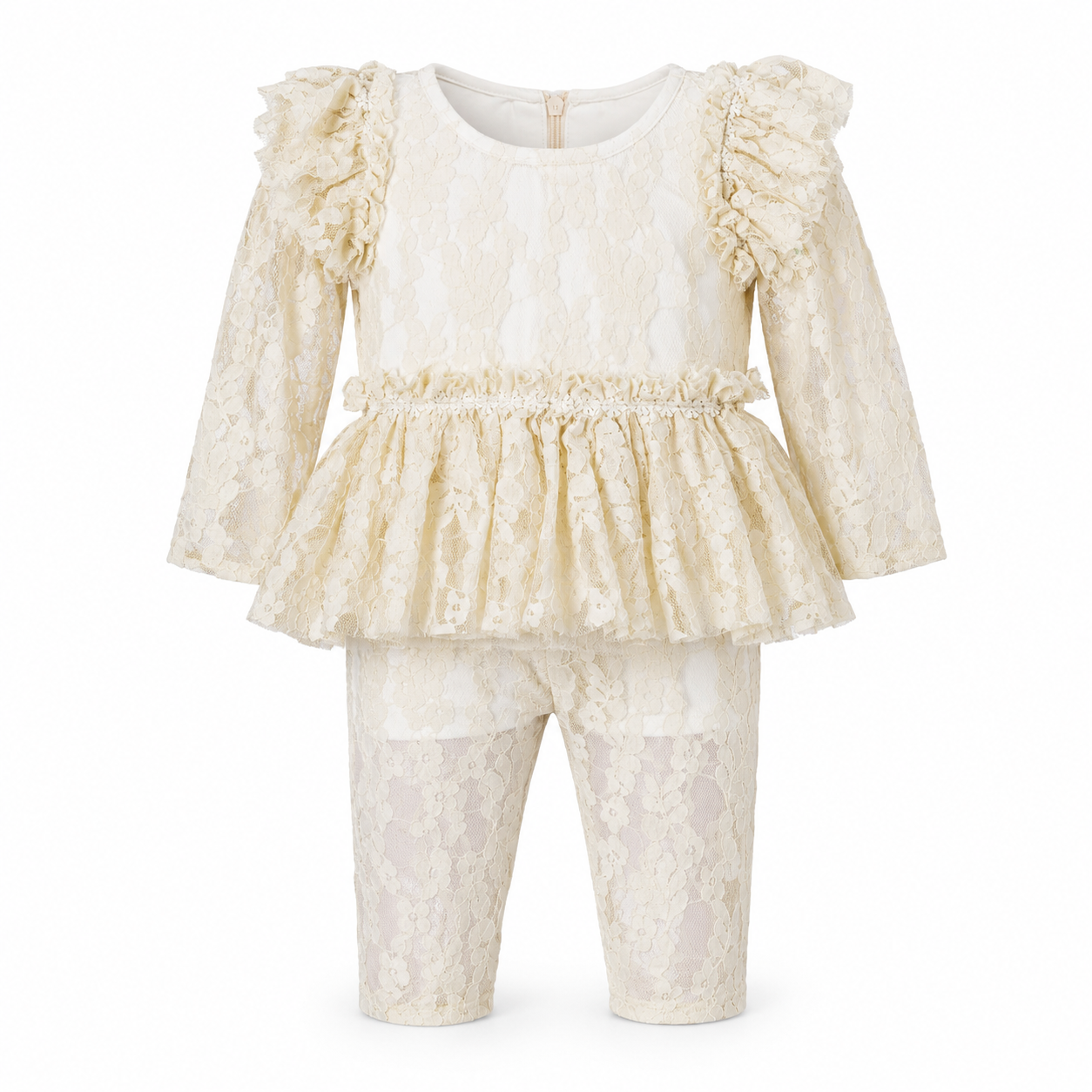 Elegant Lace Peplum Romper