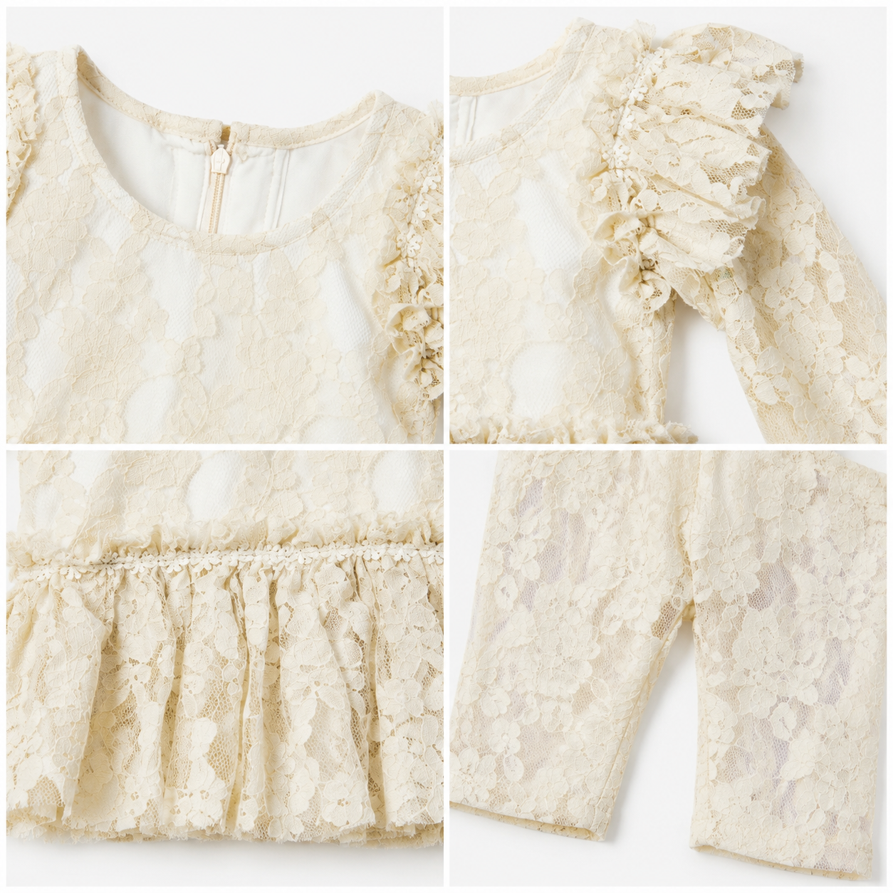 Elegant Lace Peplum Romper - view 2
