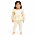 Elegant Lace Peplum Romper - view 3