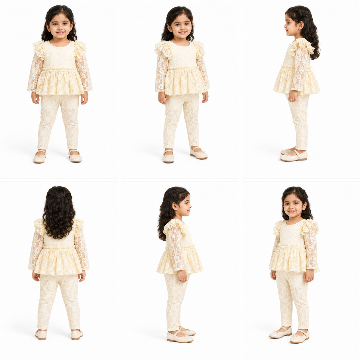 Elegant Lace Peplum Romper - view 4