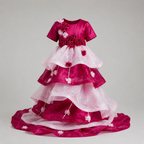 Pink Floral Flare Dress - view 2