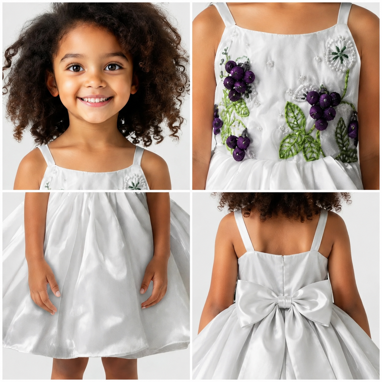 Berry First Birthday Dress - view 3