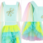 Aqua Mermaid High-Low Dress - view 2