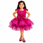 Fuchsia Glam Bow Dress