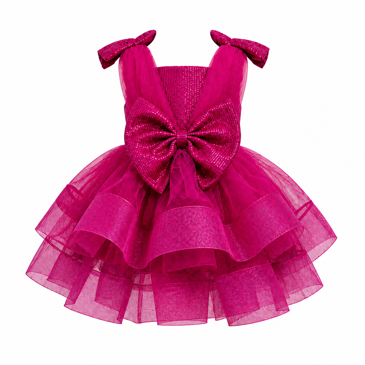 Fuchsia Glam Bow Dress - view 2