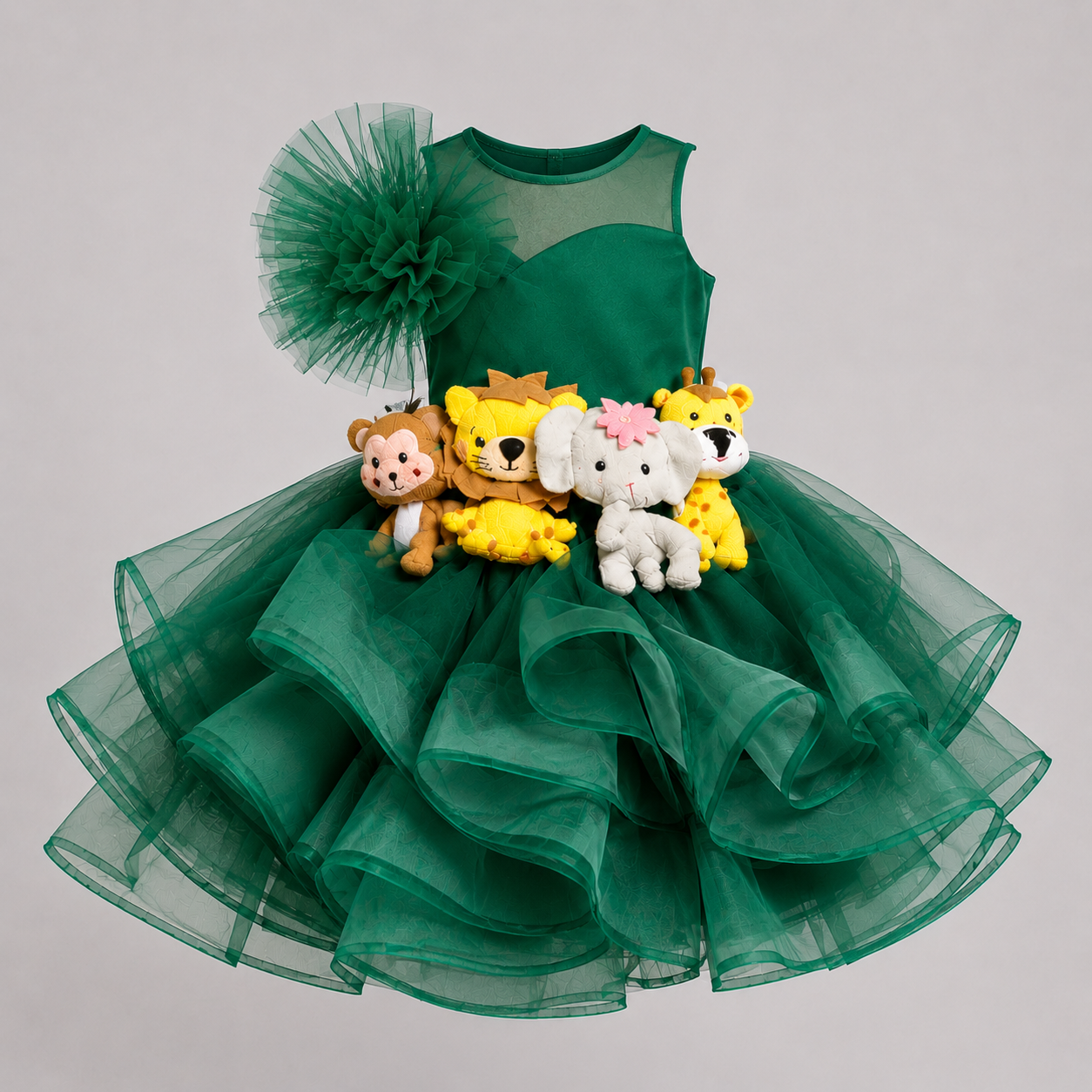 Jungle Safari Green Dress - view 4