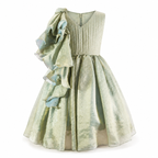 Shiny Grey Ruffle Dress