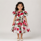 Printed Rose Dress