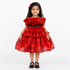 Scarlet Ruffle Cloud Dress - view 3