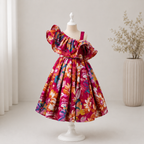 Structured Shoulder Floral Lehenga Set - view 3