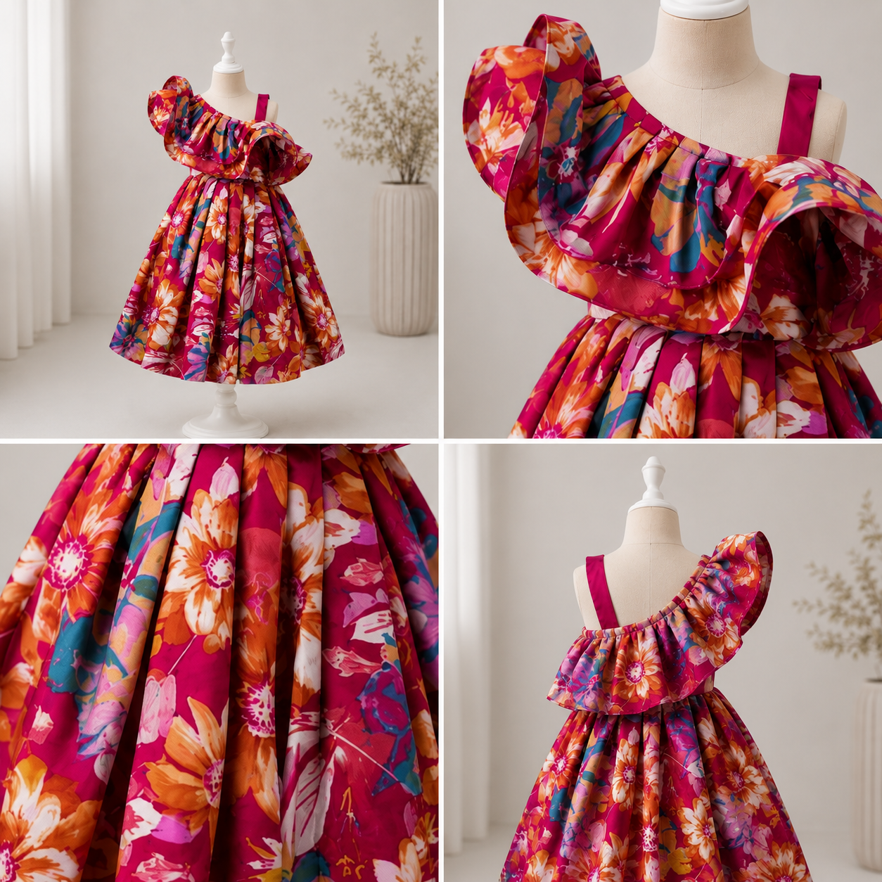 Structured Shoulder Floral Lehenga Set - view 4