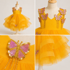 Yellow 3d Butterfly Dress - view 4