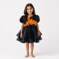 Black And Orange Sunflower Dress - view 2