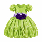 Green And Purple Bloom Dress - view 2