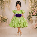 Green And Purple Bloom Dress - view 3