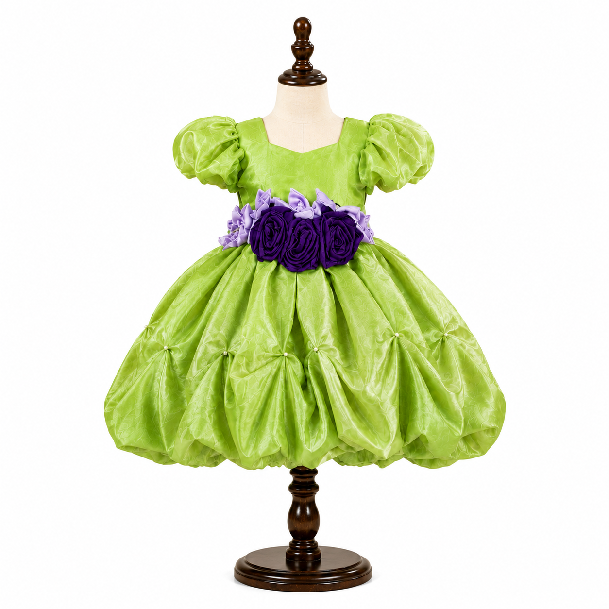 Green And Purple Bloom Dress - view 6