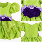 Green And Purple Bloom Dress - view 7