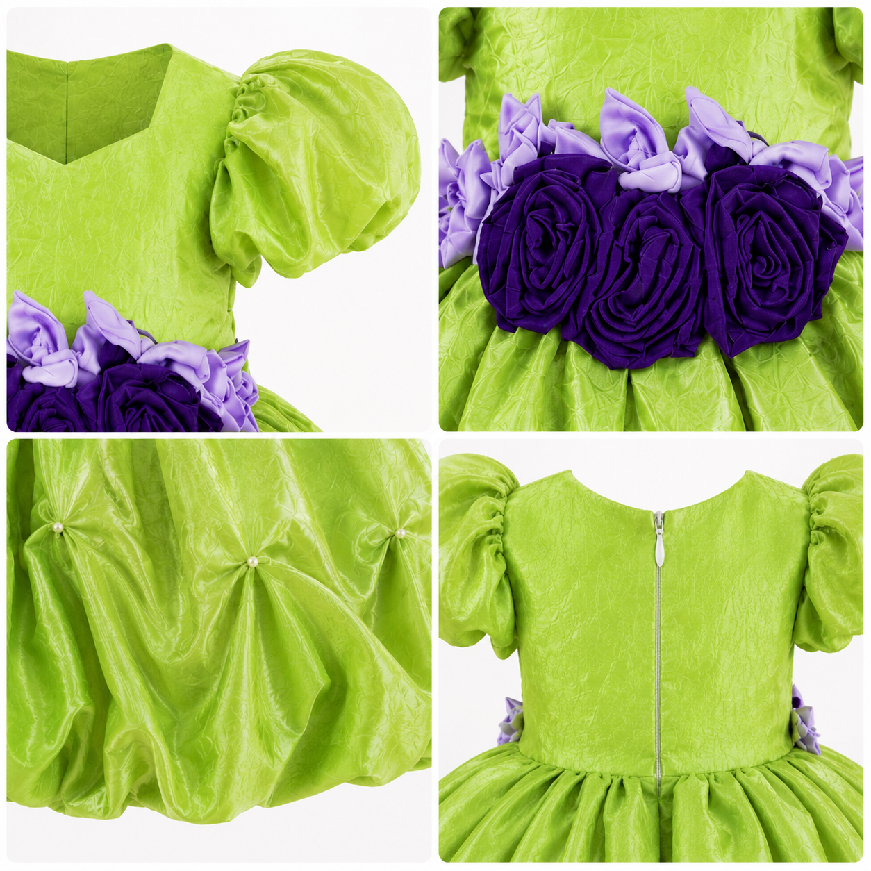 Green And Purple Bloom Dress - view 7