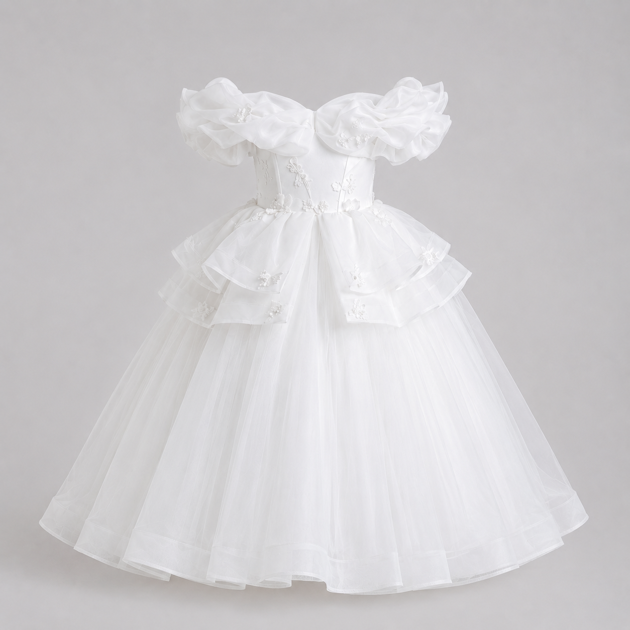 White Cascade Princess Gown - view 2