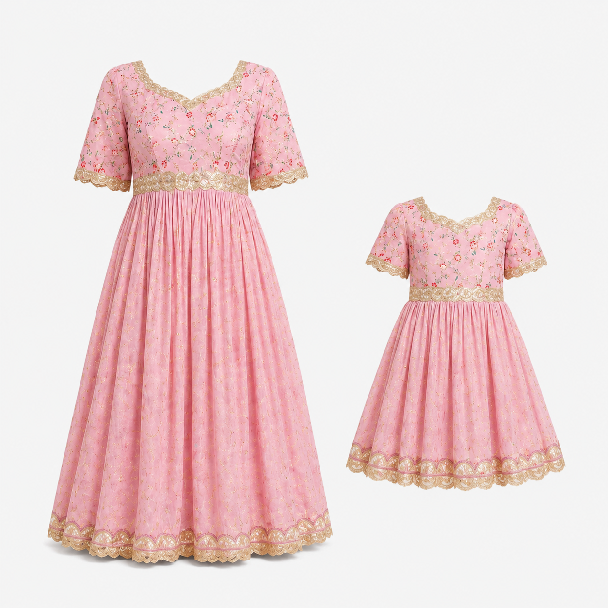 Blush Pink Embroidered Twinning Set - view 2