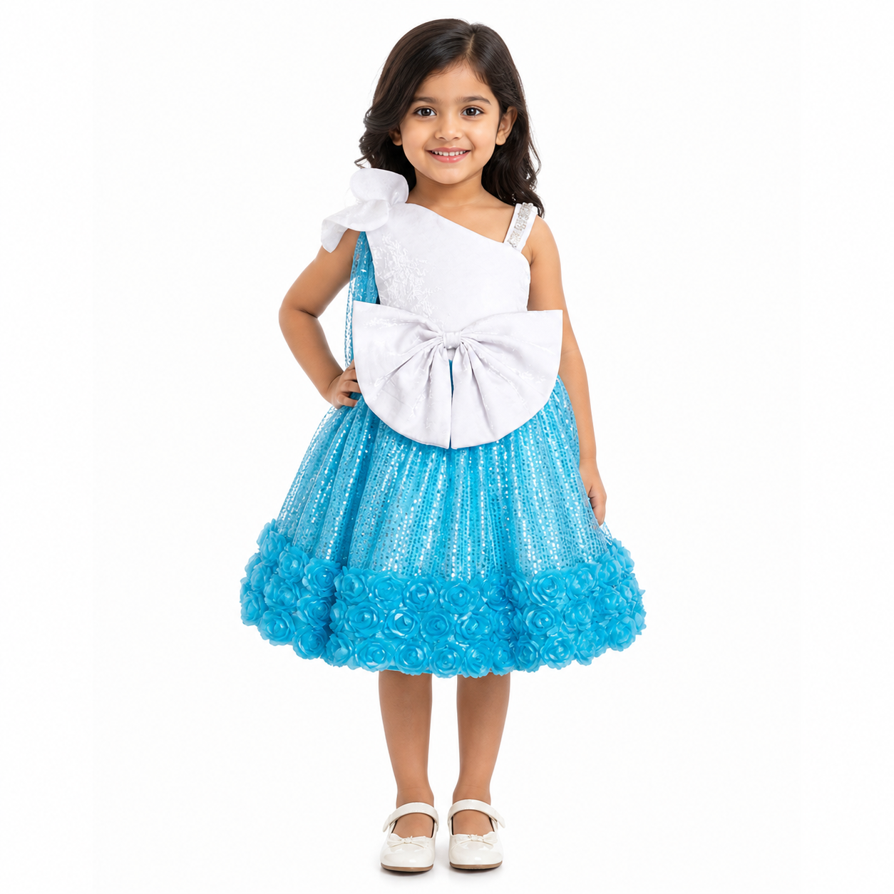 Aqua Shimmer Ruffle - view 3