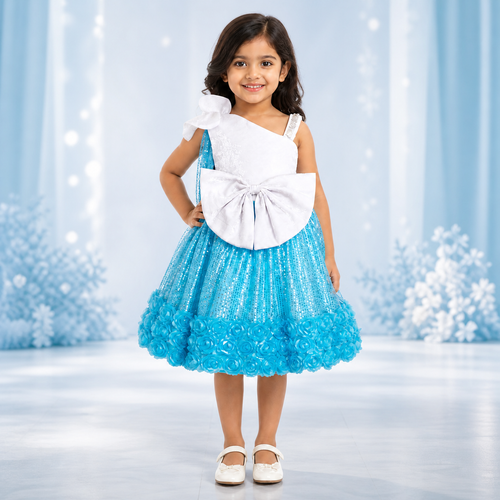 Aqua Shimmer Ruffle - view 5