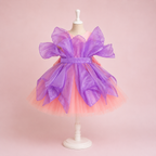 Peach Lavender Flutter Dress - view 3