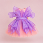 Peach Lavender Flutter Dress - view 4