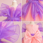 Peach Lavender Flutter Dress - view 5