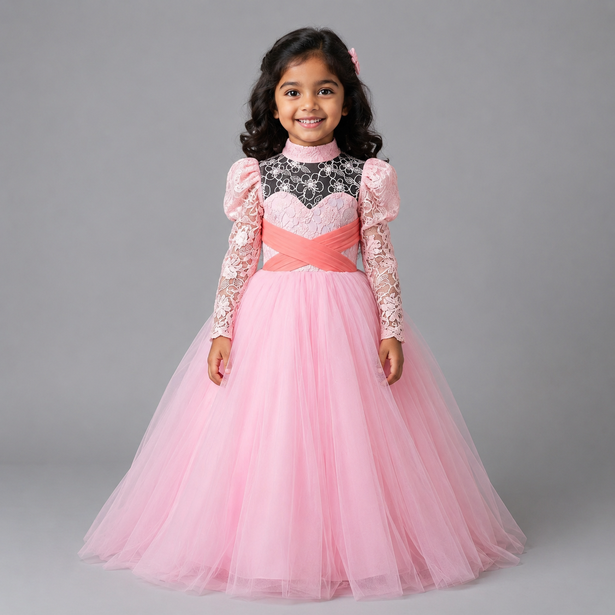 Pink Floral Princess Dress