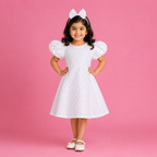 White Dress with Detatchable Ruffle Flare - view 2
