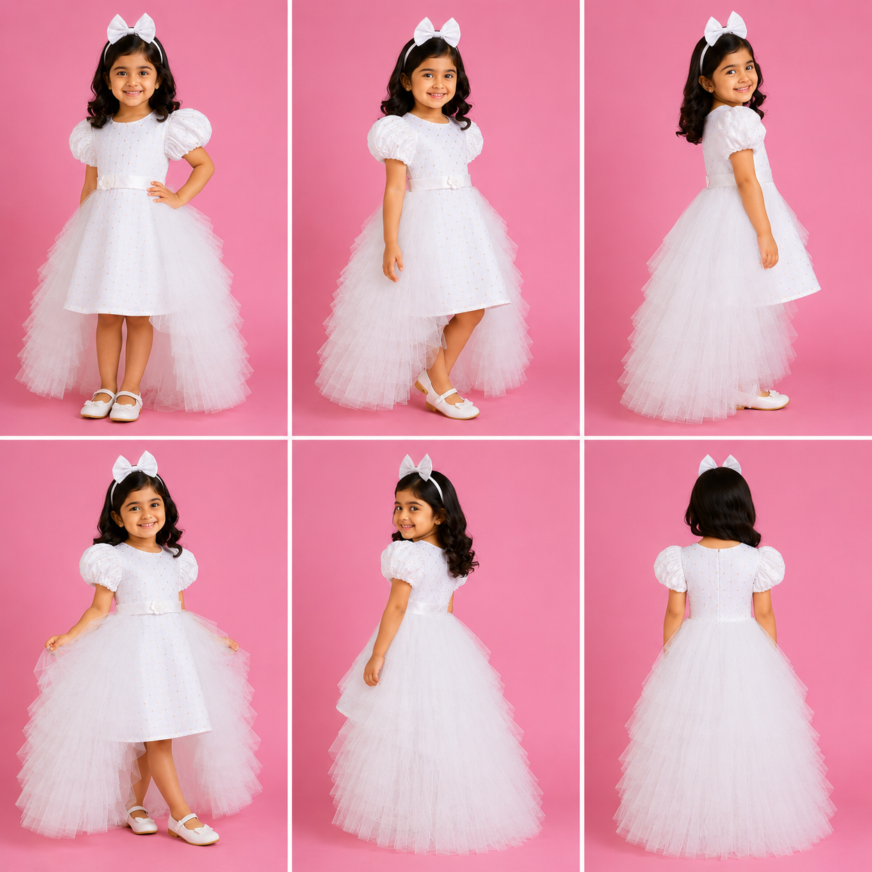White Dress with Detatchable Ruffle Flare - view 6