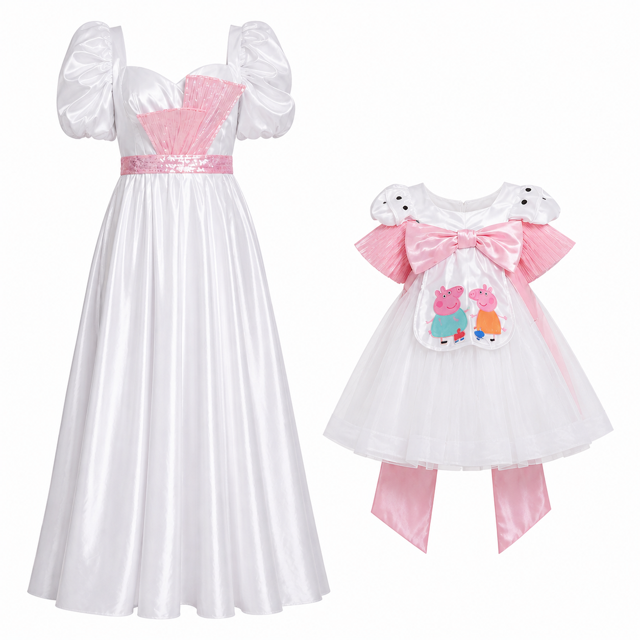 Peppa Pig White Gown Twinning Set - view 3