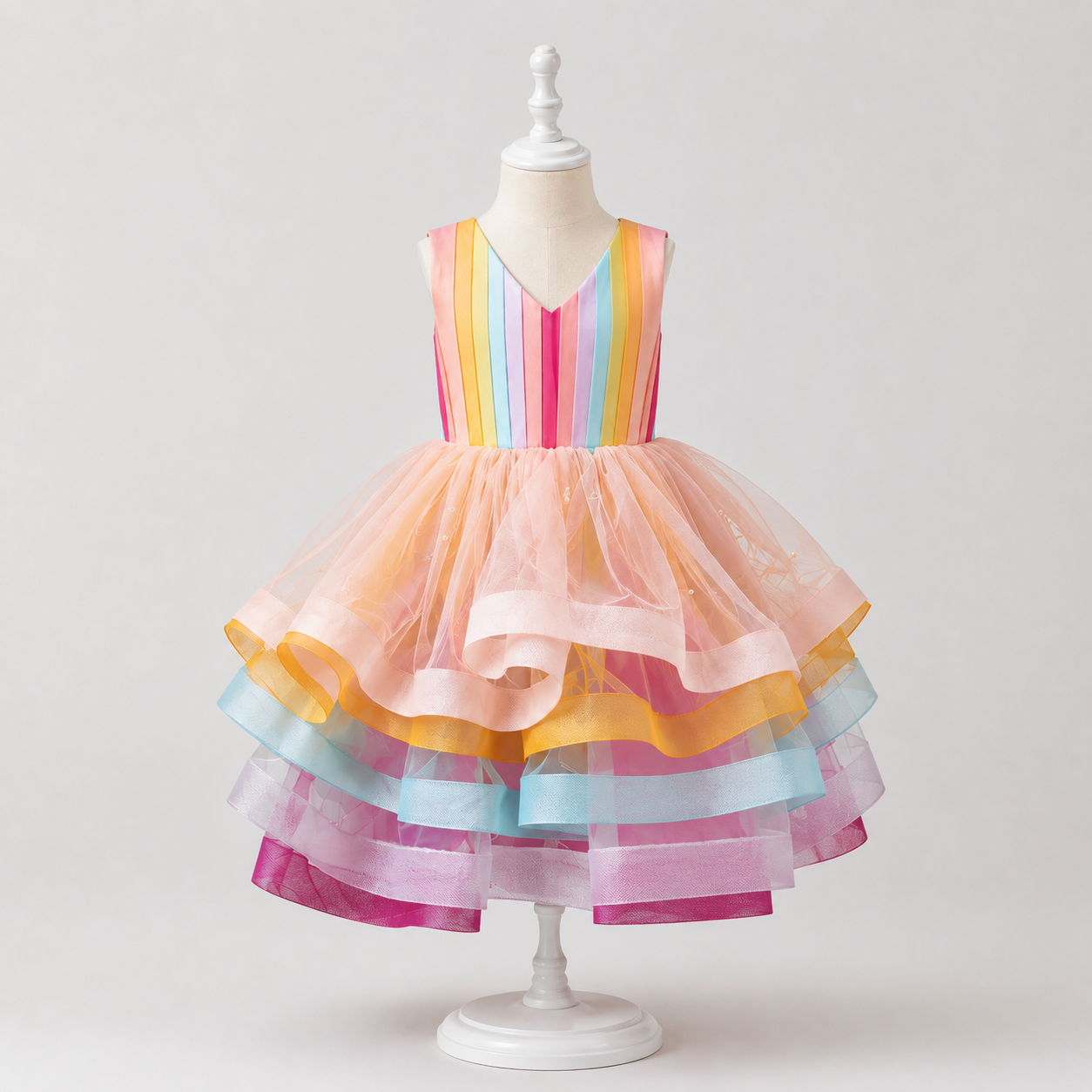 Rainbow Tulle Dress - view 2