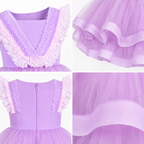 Lavender Ruffle Lace Party Dress - view 2