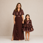 Chocolate Dream Sequin Twinning Set