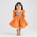 Burnt Orange Royal Peacock Dress - view 4