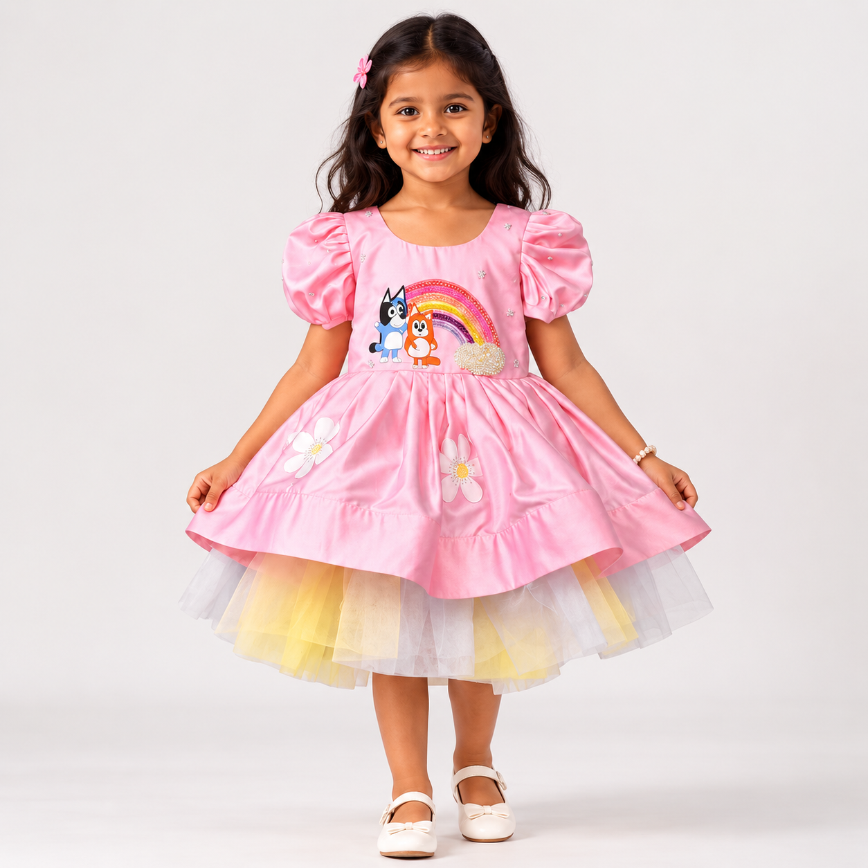 Vibrant Bluey Theme Tutu Dress - view 3