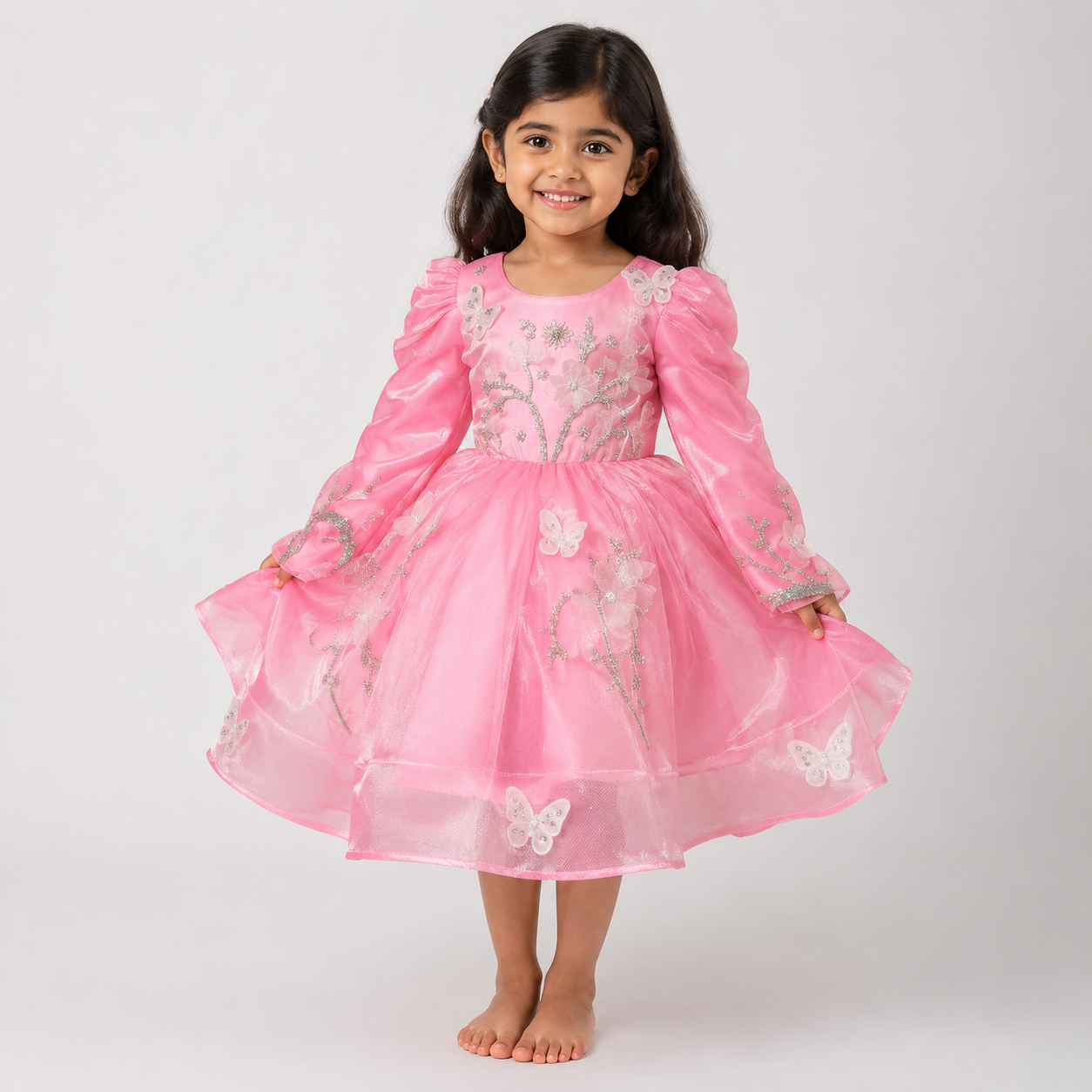 Pink Butterfly Princess Dress