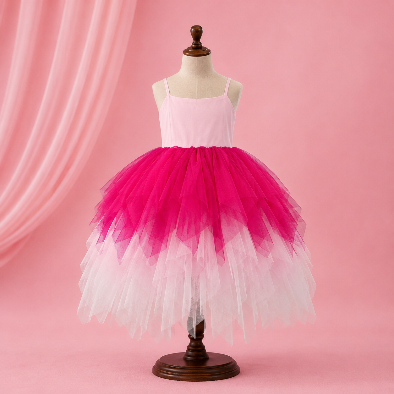 Pink Ombre Tulle Dress - view 2