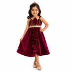 Ethnic Lotus Top With Drape Skirt