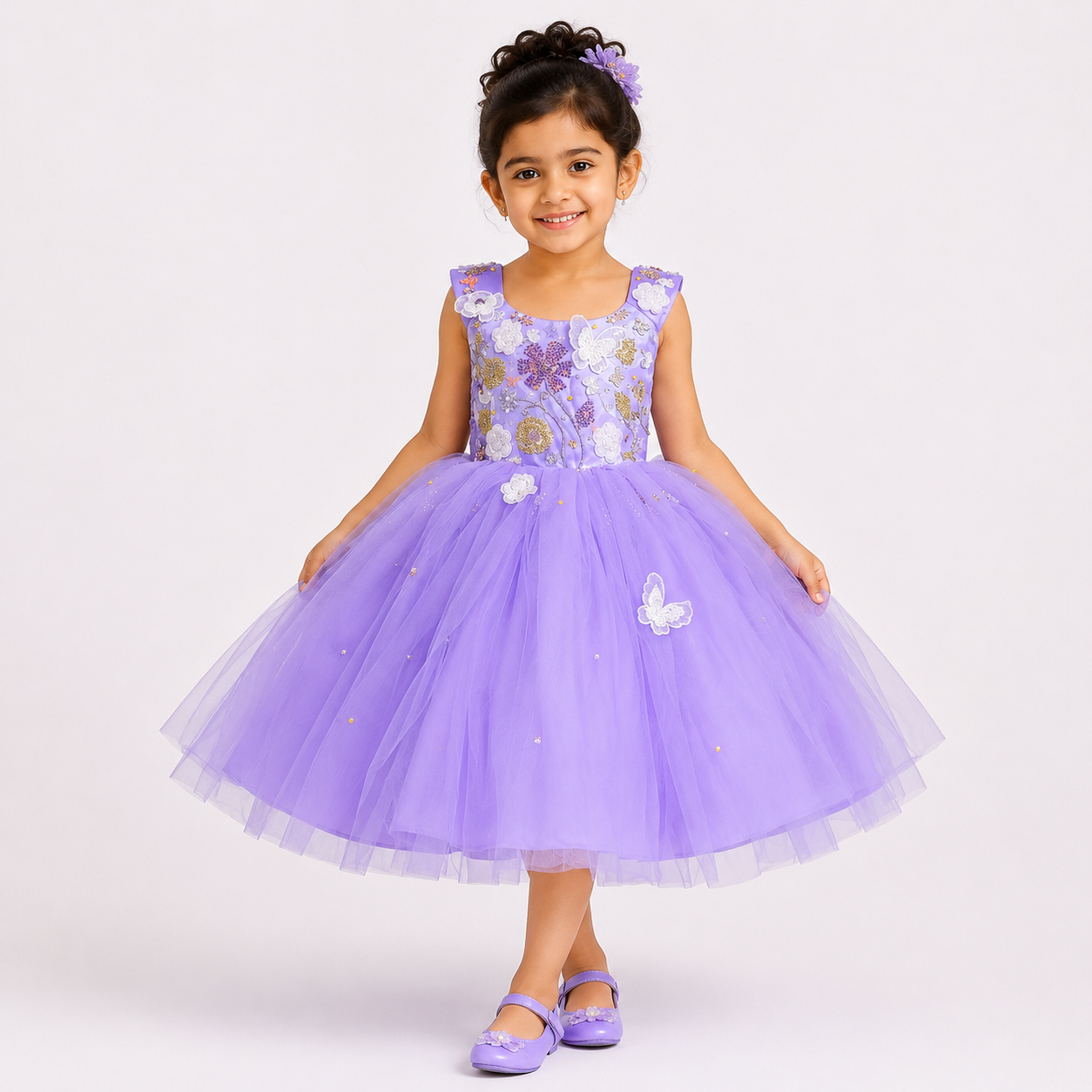 Lavender Butterfly Princess Dress