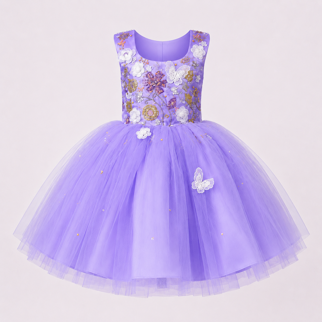 Lavender Butterfly Princess Dress - view 3