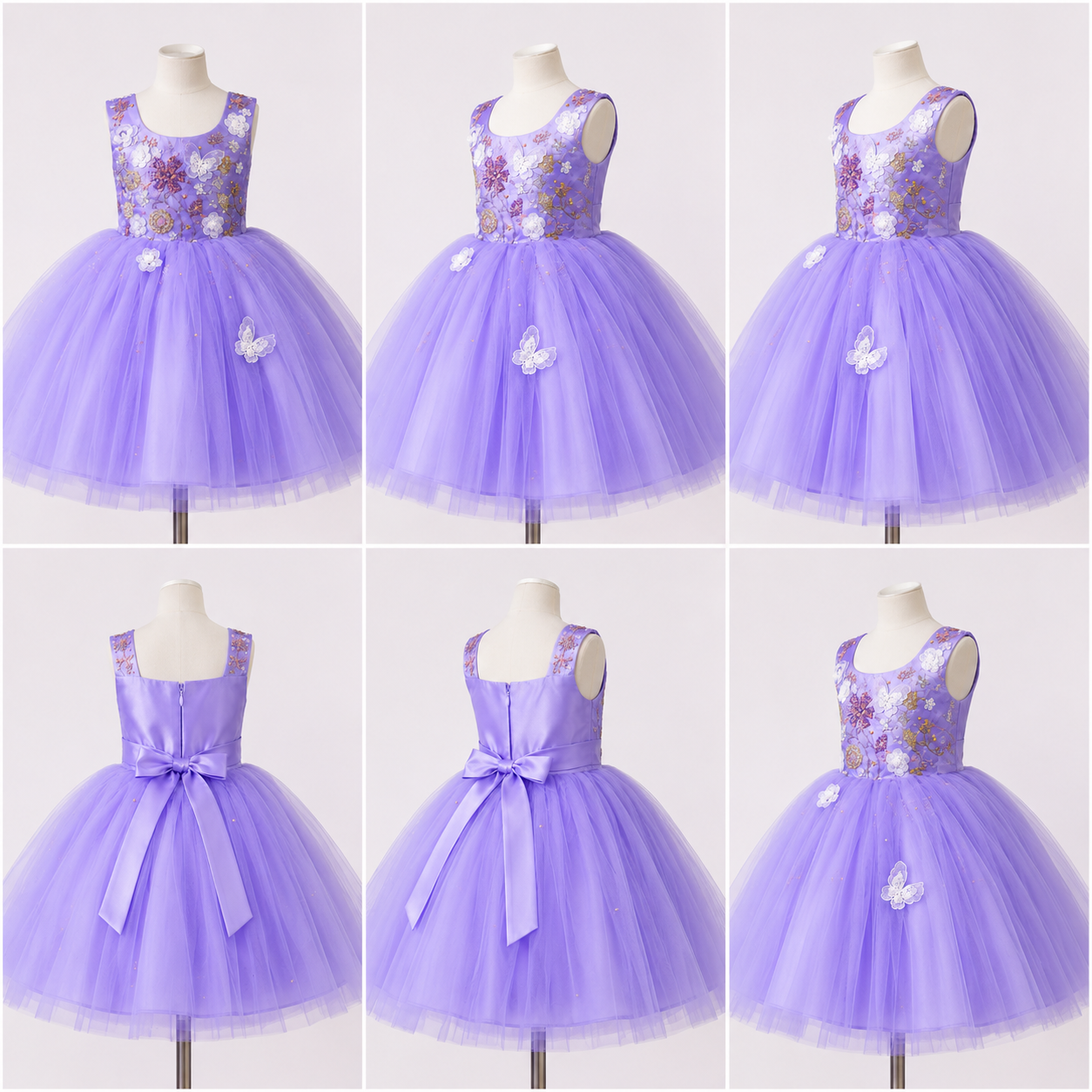 Lavender Butterfly Princess Dress - view 5