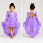 Lavender Sparkle High-Low Princess Dress - view 2