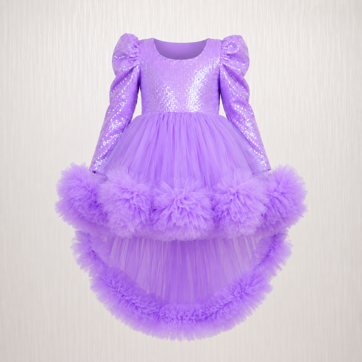 Lavender Sparkle High-Low Princess Dress - view 4