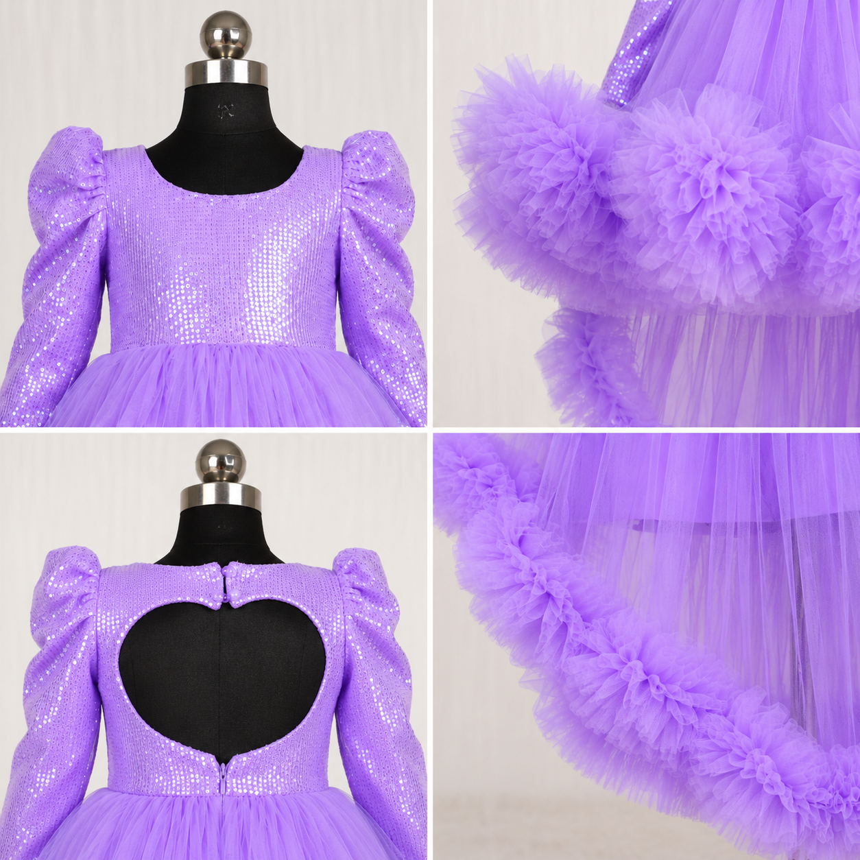 Lavender Sparkle High-Low Princess Dress - view 5