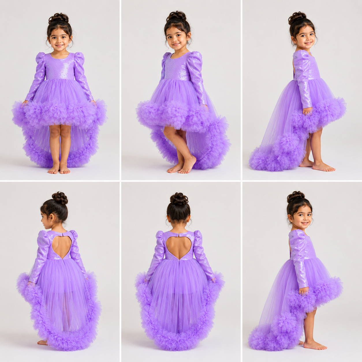Lavender Sparkle High-Low Princess Dress - view 6