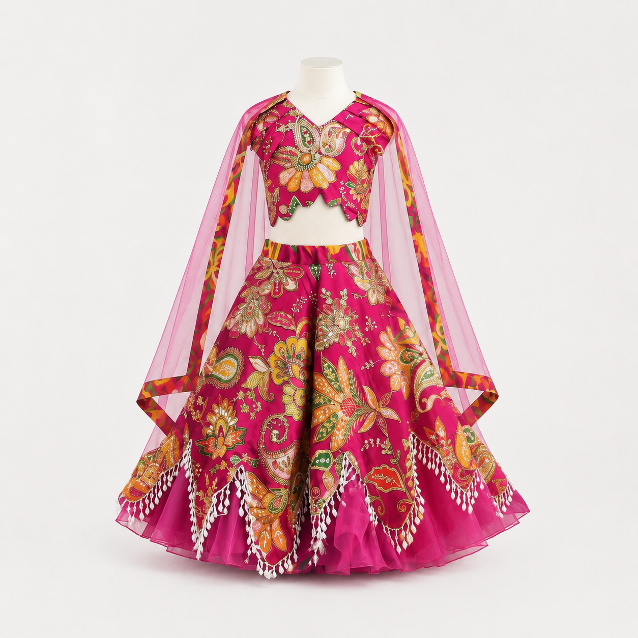 Royal Pink Ethnic Lehenga - view 3